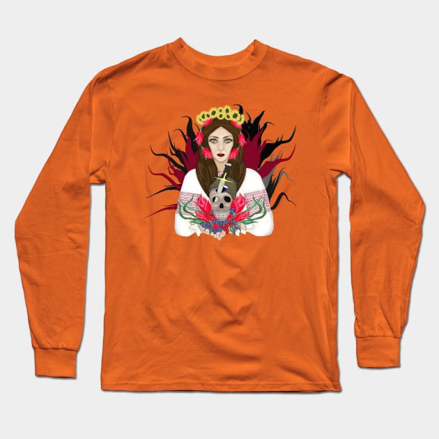 Guardian Witch. Defender of Ukraine Long Sleeve T-Shirt by KateQR